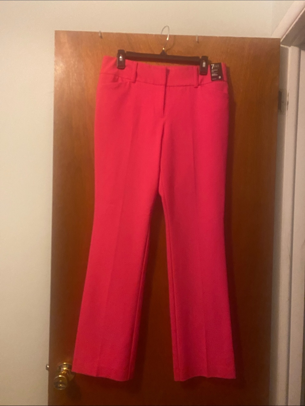 7th Avenue Bright Pink Women's Barely Bootcut Trousers, Size 8